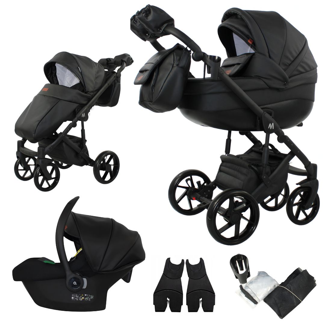 MOMMO AAA Kinderwagen 2in1 Karamell Ökoleder
