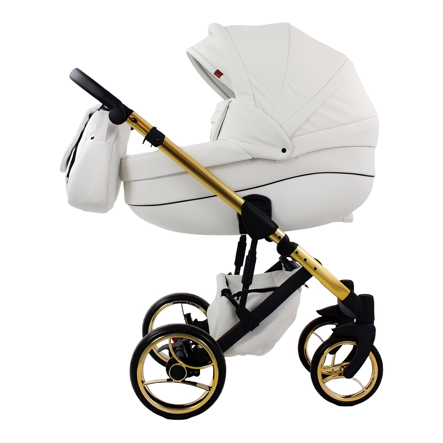 MOMMO AAA Kinderwagen 2in1 Karamell Ökoleder