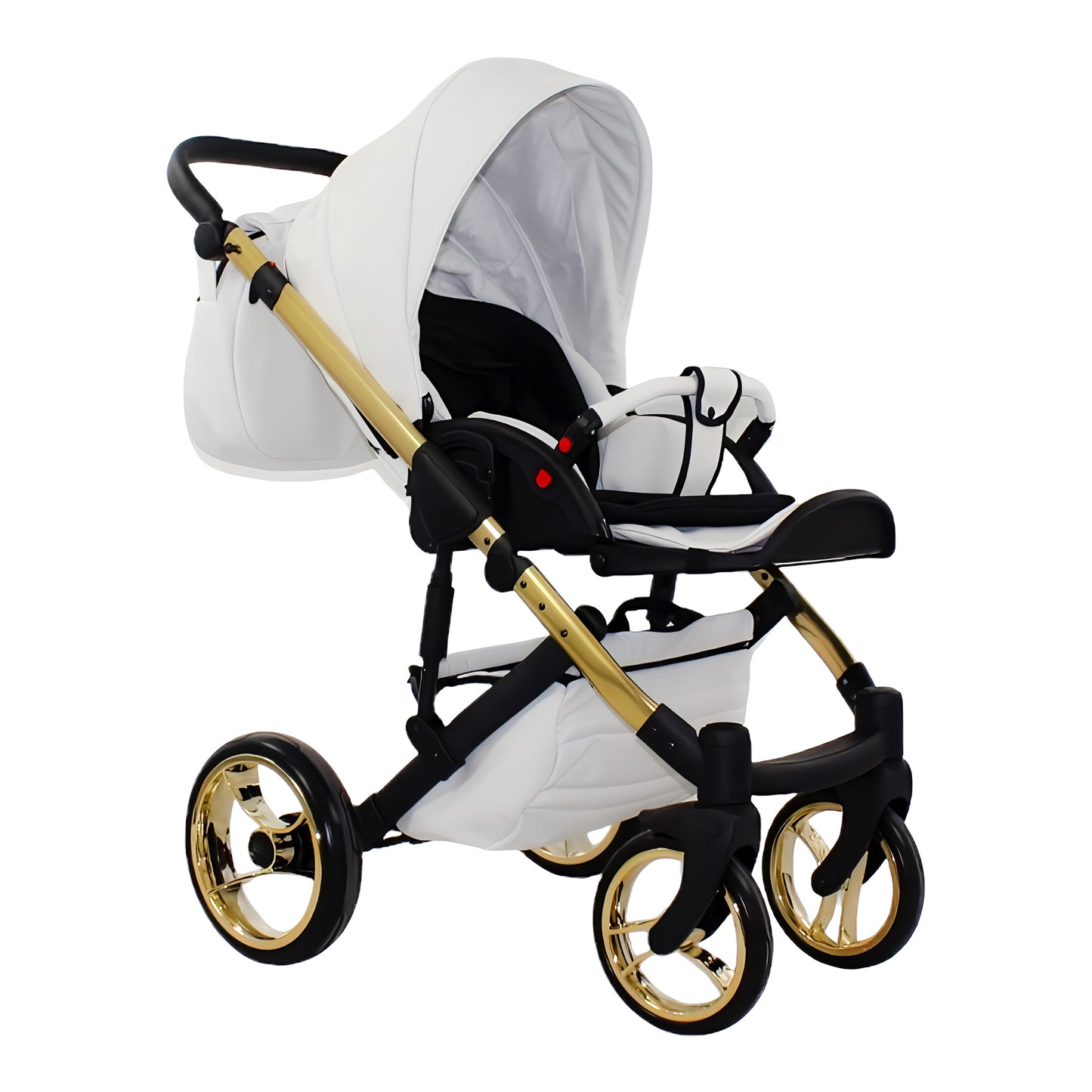 MOMMO AAA Kinderwagen 2in1 Karamell Ökoleder