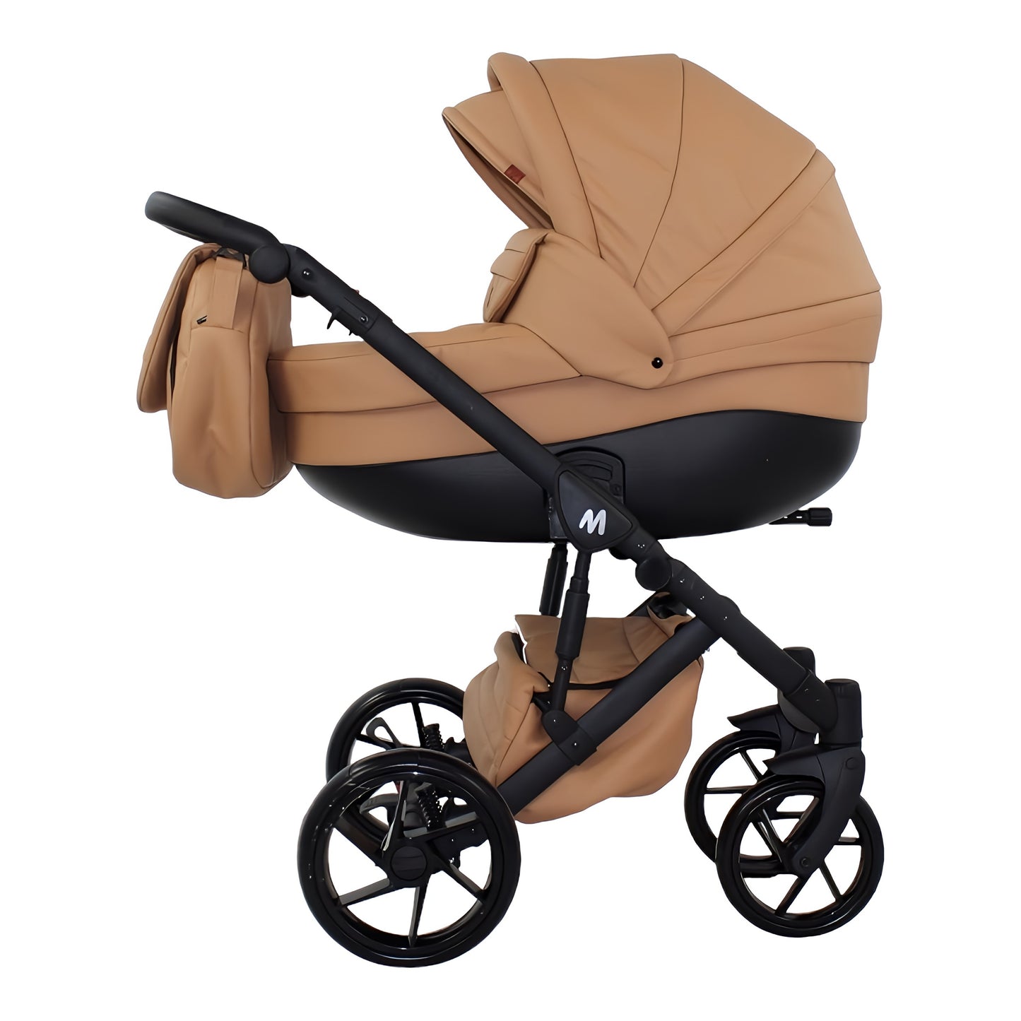 MOMMO AAA Kinderwagen 2in1 Karamell Ökoleder