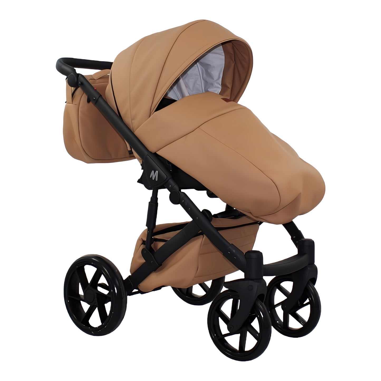 MOMMO AAA Kinderwagen 2in1 Karamell Ökoleder