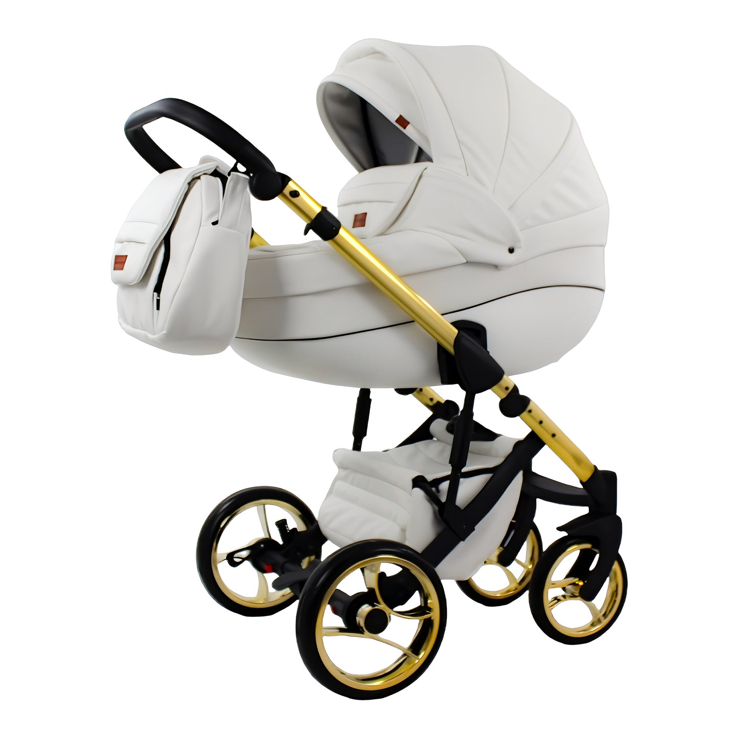 MOMMO AAA Kinderwagen 2in1 Karamell Ökoleder