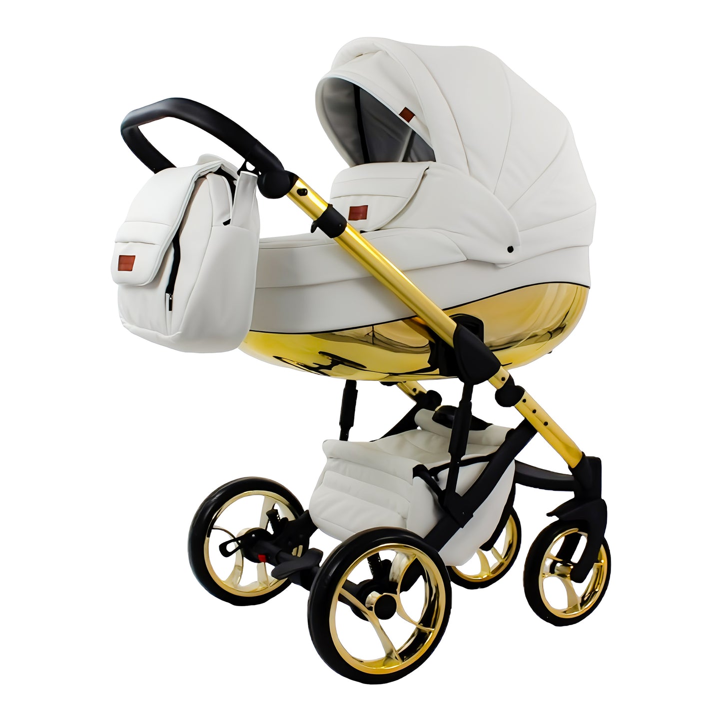 MOMMO AAA Kinderwagen 2in1 Karamell Ökoleder