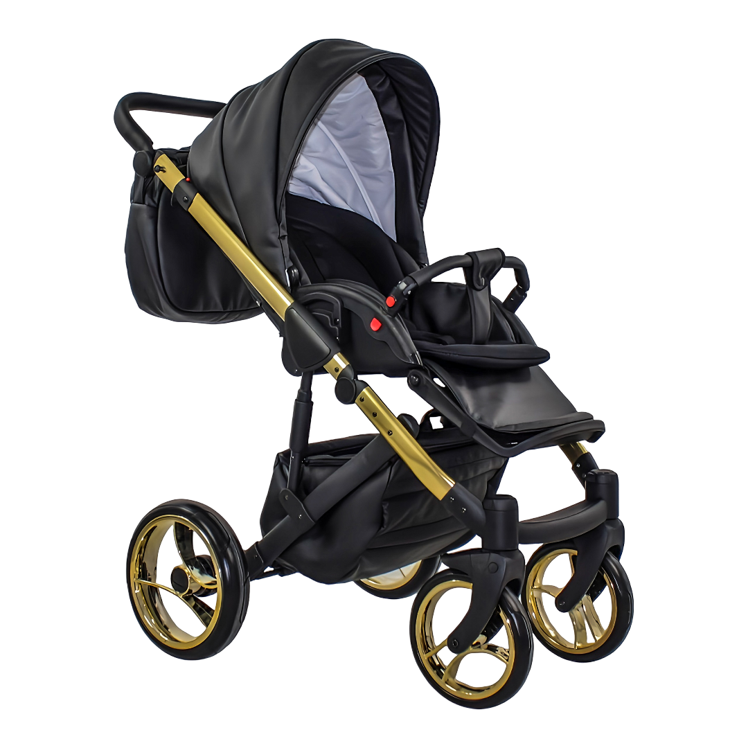 MOMMO AAA Kinderwagen 2in1 Karamell Ökoleder