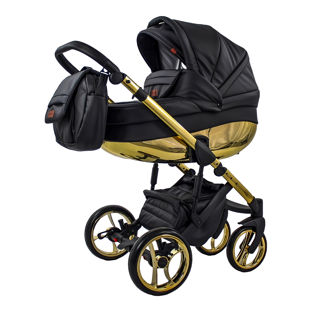MOMMO AAA Kinderwagen 2in1 Karamell Ökoleder