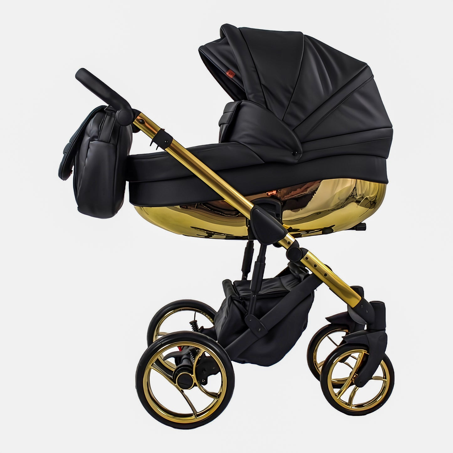 MOMMO AAA Kinderwagen 2in1 Karamell Ökoleder