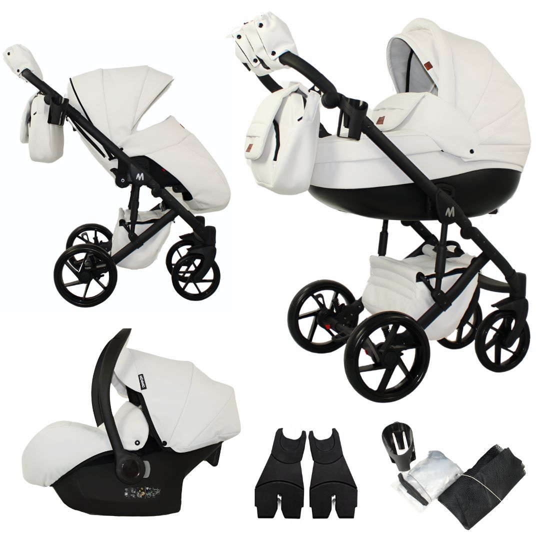 MOMMO AAA Kinderwagen 2in1 Karamell Ökoleder