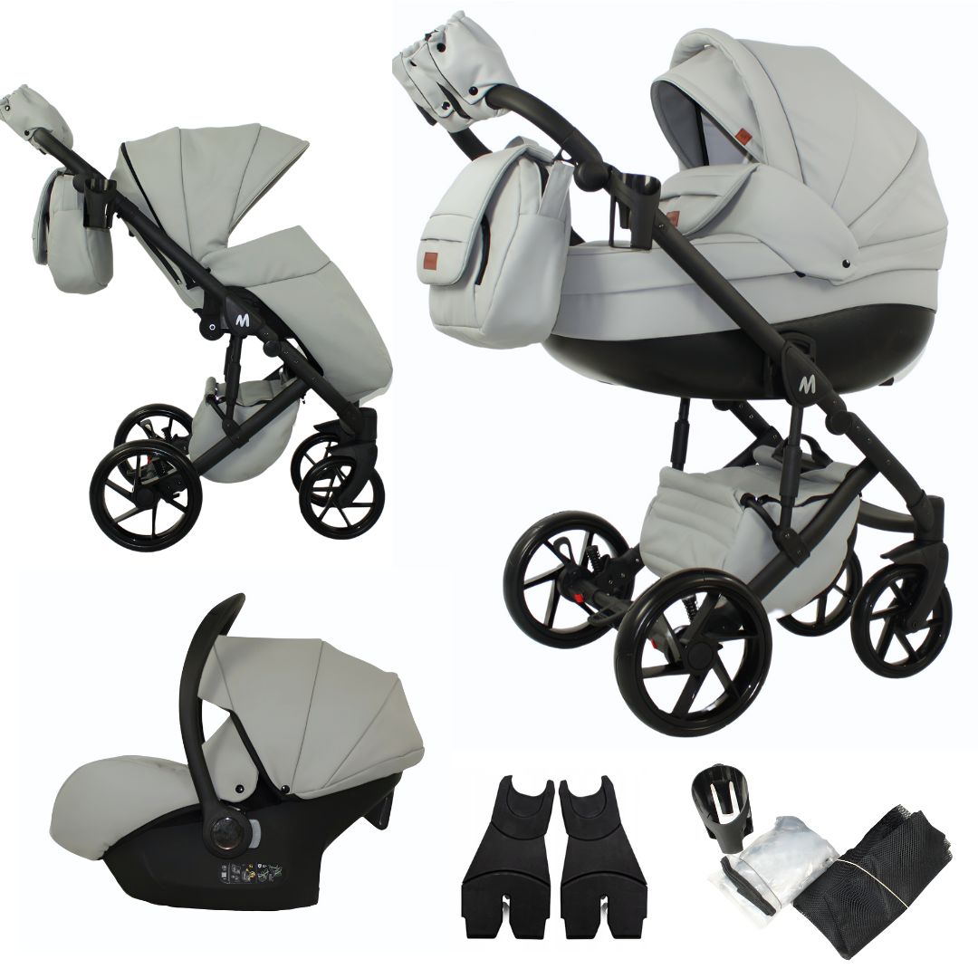 MOMMO AAA Kinderwagen 2in1 Karamell Ökoleder