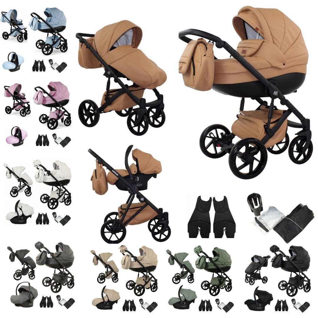 AAA BABY STROLLER ECO LEATHER 2IN1/3IN1/4IN1