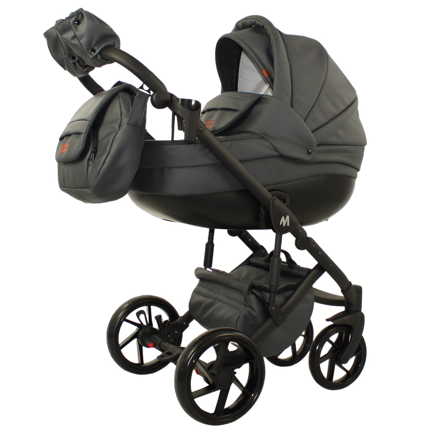 MOMMO AAA Kinderwagen 2in1 Karamell Ökoleder