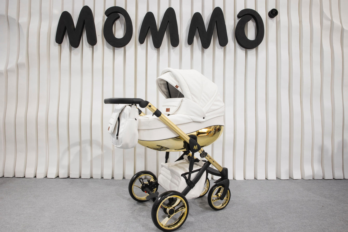 MOMMO AAA Kinderwagen 2in1 Karamell Ökoleder