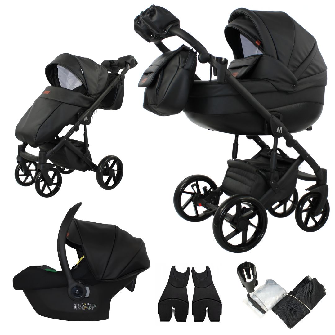 MOMMO AAA Baby Stroller 2in1/3in1/4in1 Eco Leather