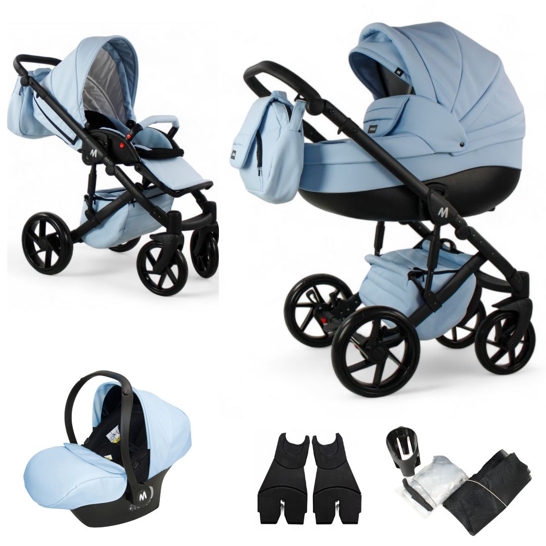 MOMMO AAA Baby Stroller 2in1/3in1/4in1 Eco Leather