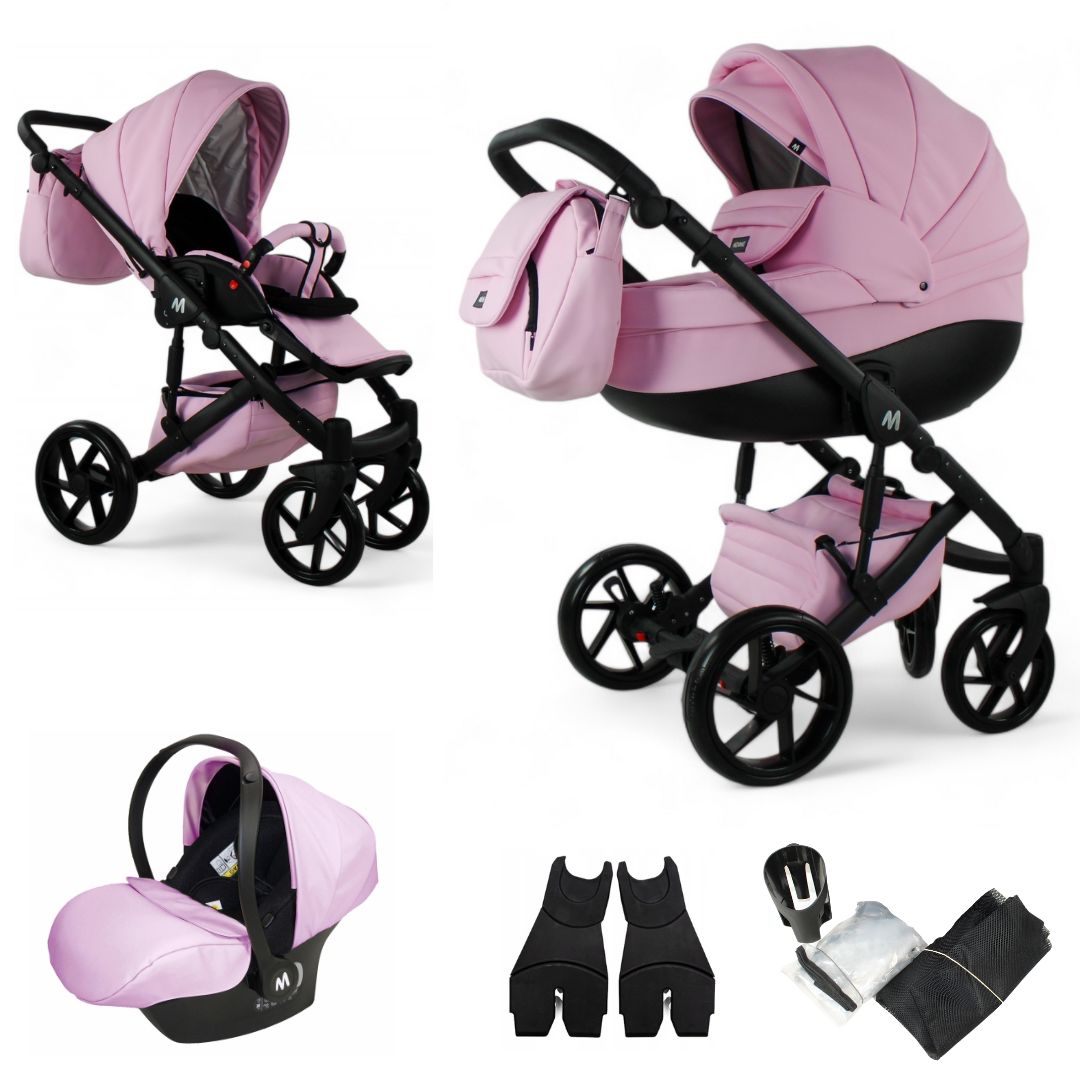 MOMMO AAA Baby Stroller 2in1/3in1/4in1 Eco Leather