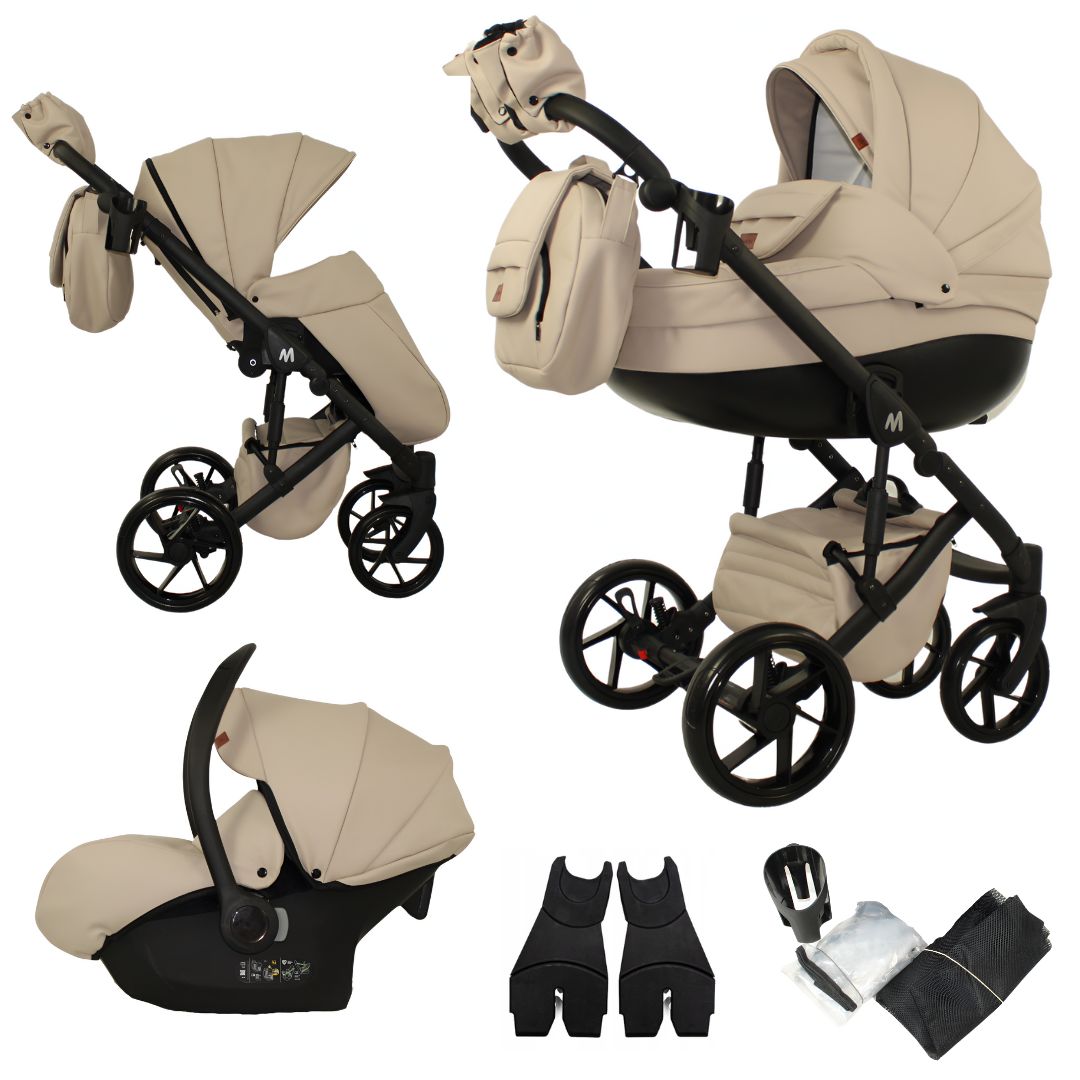 MOMMO AAA Baby Stroller 2in1/3in1/4in1 Eco Leather