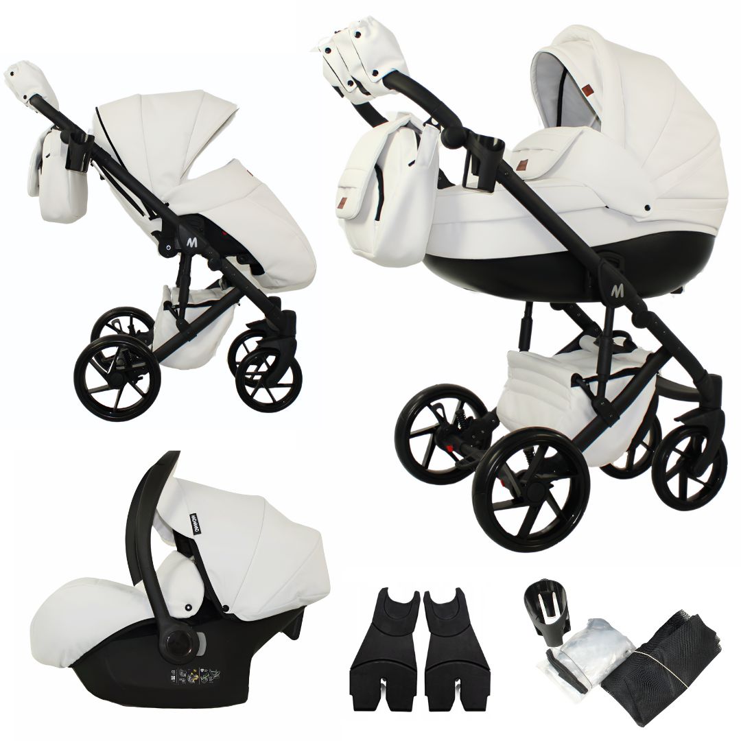 MOMMO AAA Baby Stroller 2in1/3in1/4in1 Eco Leather