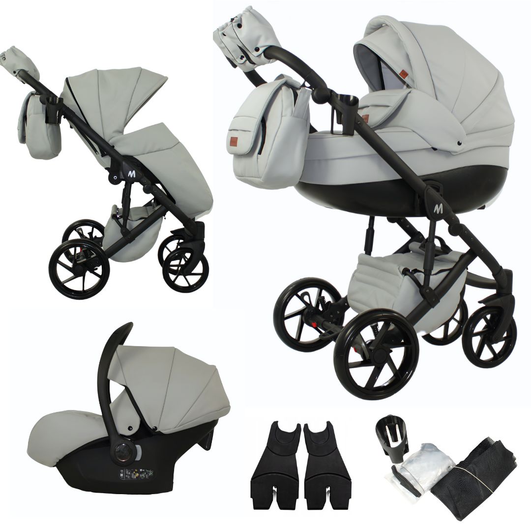 MOMMO AAA Baby Stroller 2in1/3in1/4in1 Eco Leather