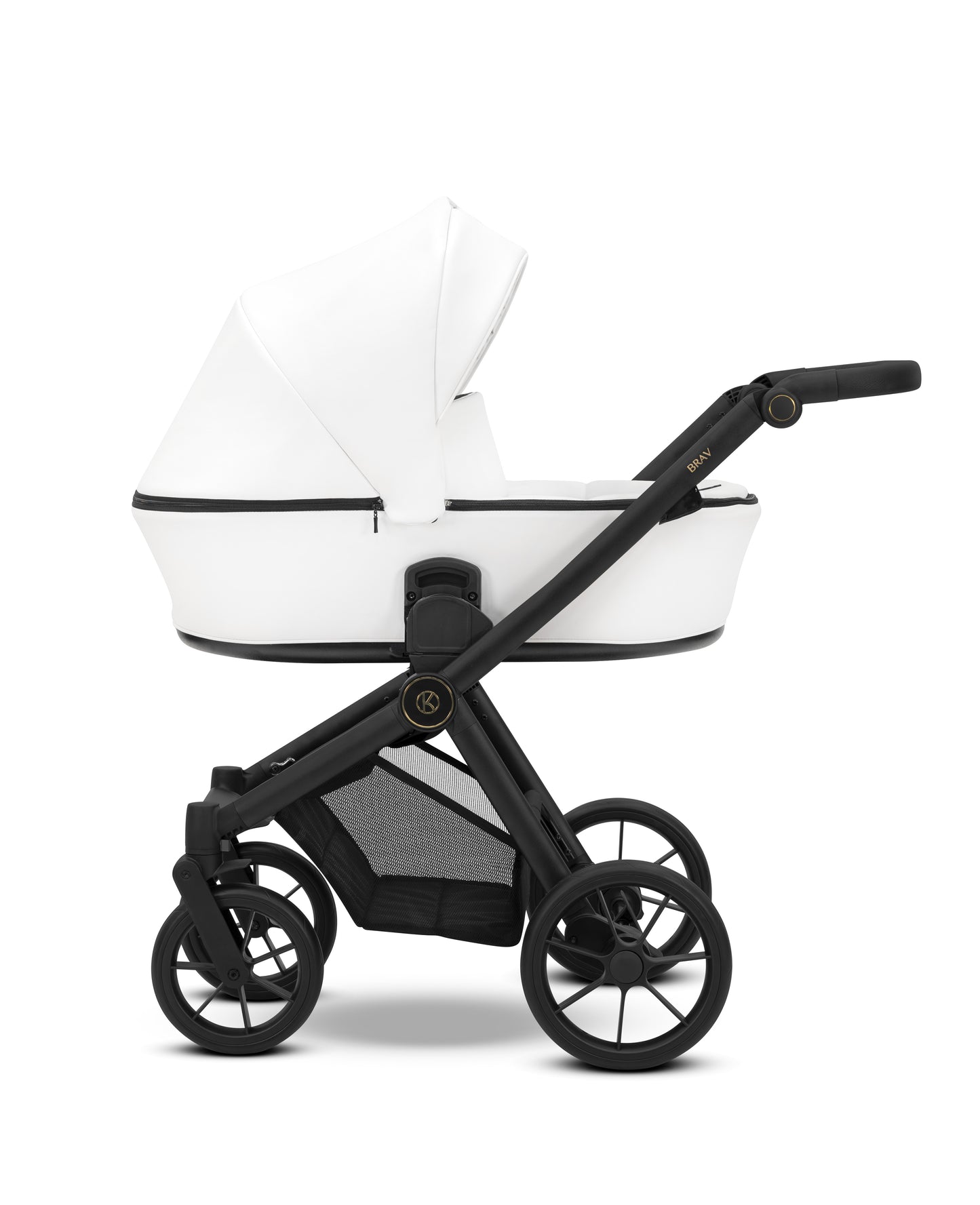 Kunert Brav Baby stroller 3in1 Luxurious eco leather White