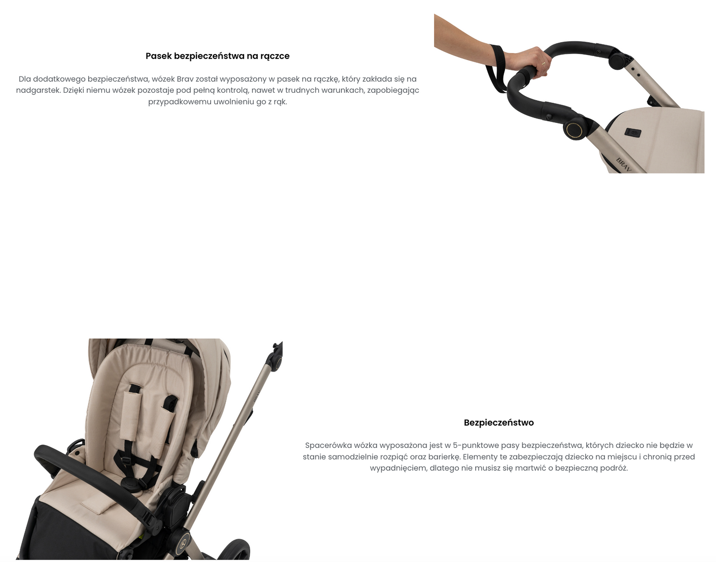 Kunert Brav Baby stroller 3in1 Luxurious eco leather Beige