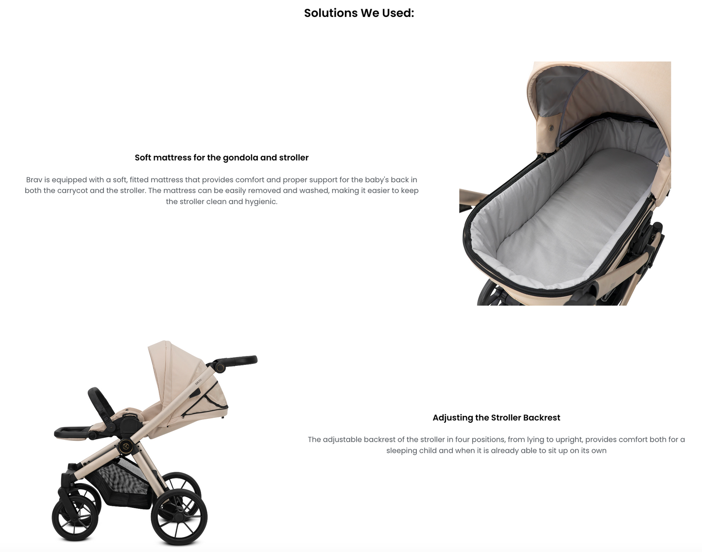 Kunert Brav Baby Stroller 2in1/3in1/4in1 Luxurious Eco Leather & Textile Design for Modern Parents